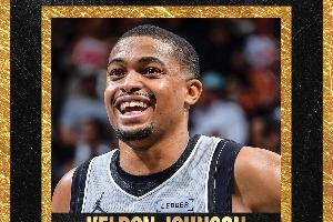 馬刺隊魂打滿83場！NBA官方：凱爾登·約翰遜當選年度最佳第六人