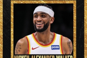 NBA官方：老鷹球員亞歷山大-沃克當(dāng)選本賽季最快進(jìn)步球員！